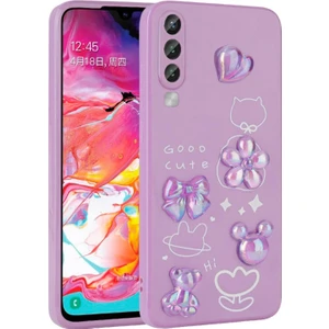 Techno Guru Samsung Galaxy A50 Kılıf Kabartma Figürlü Parlak Zore Toys Silikon Kapak