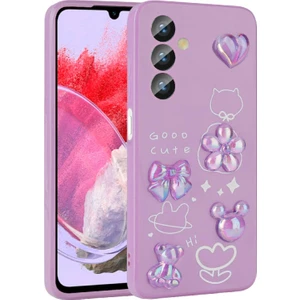 Techno Guru Samsung Galaxy M34 5g Kılıf Kabartma Figürlü Parlak Zore Toys Silikon Kapak