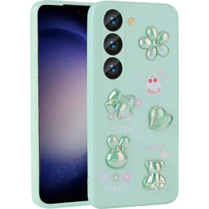 Techno Guru Samsung Galaxy S23 Kılıf Kabartma Figürlü Parlak Zore Toys Silikon Kapak