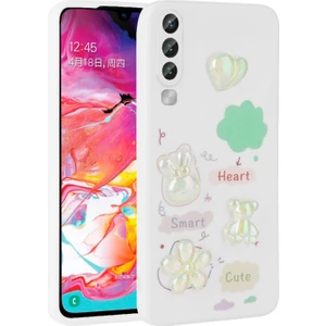 Techno Guru Samsung Galaxy A70 Kılıf Kabartma Figürlü Parlak Zore Toys Silikon Kapak