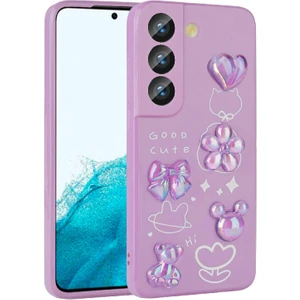 Techno Guru Samsung Galaxy S21 Fe Kılıf Kabartma Figürlü Parlak Zore Toys Silikon Kapak