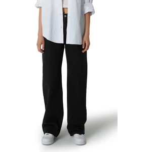 Mesfeno Clothing Mesfeno Palazzo Kadın Pantolon, Yüksel Bel,  Pamuk, Kot Rengi, Rahat Kesim, Denim Kumaş