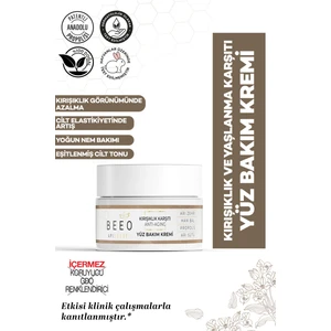 Bee' o  Apibeauty Arı Zehirli Propolisli Arı Sütlü Anti-Aging Yüz Bakım Kremi 50 ml