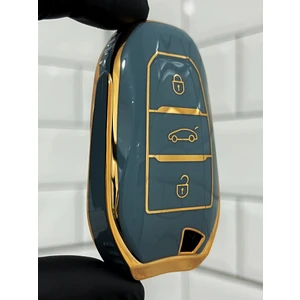 Barkas Elektronik Citroen C3 C4 Cactus C4 Picasso C3 Aircross C5 Aircross Jumpy Smart Nano Anahtar Kılıfı Gri