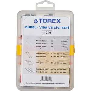 Dübel - Vida ve Çivi Seti  200 PARÇA