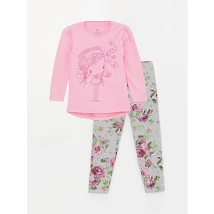Luggi Baby Uzun Kollu Taytlı Kız Çocuk Takım 1-6 Yaş Pembe