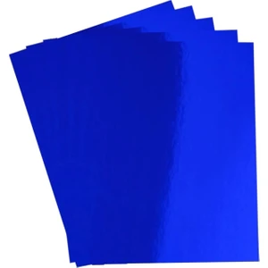 Aynalı Metalik Metalize Fon Kartonu Mavi 50X70CM 10 Adet (Tek Renk)