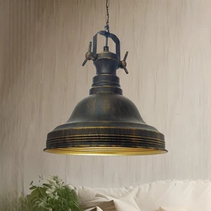 Ulmete Eskitme Rengi Tekli Sarkıt Avize Salon Ofis Otel Restoran Avizeleri Vintage Tasarım