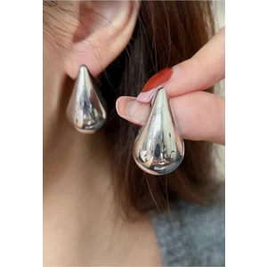 X-lady Accessories Gümüş Renk Göz Yaşı Bottega Küpe Kadın Damla Küpe Vip Kararmaz Solmaz Çelik Küpe - 3014