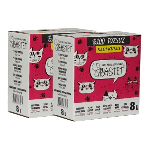 Tozsuz Kedi Kumu 2 Adet Kutu 8 lt ( Tamamen Tozsuz ve Aktif Karbonlu)
