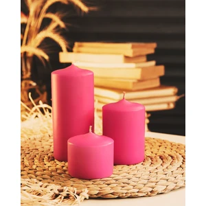 Mak Candle 3'lü Blok Mum Set Dekoratif ve Hediyelik