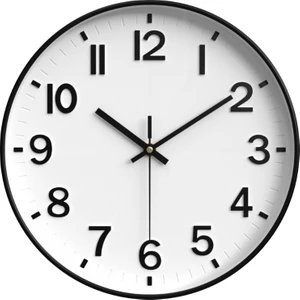 Duvar Saati Sessiz Yuvarlak Kuvars Saat 12 Inç (Yurt Dışından)