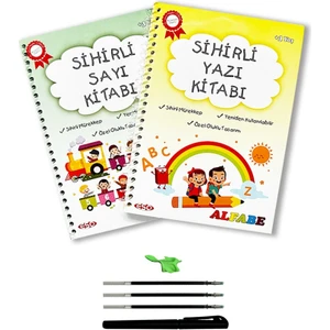 Okul Öncesi Eğitici Kitap Seti: Sihirli Yazı ve Sayı Kitabı (2'li Set) - 3-5 Yaş İçin