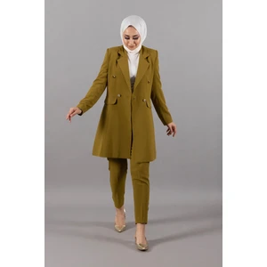 Blazer Ceketli Ikili Takım Yağ Yeşili