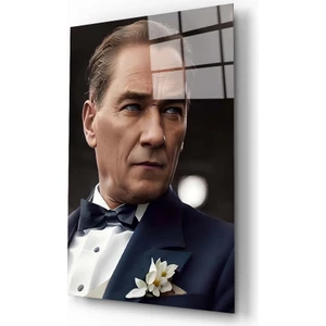 Aras Glass Art Atatürk Portresi Yapay Zeka Cam Tablo