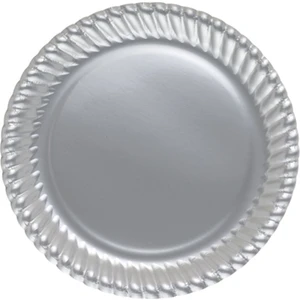Gümüş Renk 23 cm Karton Parti Tabağı 8 Adet