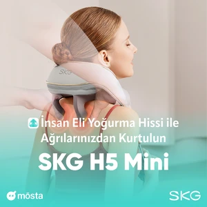 H5 Mini Taşınabilir Omuz ve Boyun Masaj Aleti, 6D Shiatsu Masaj Terapisi, Termoterapi