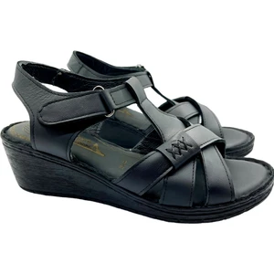 Rubin Leather  Tam Ortopedik  Deri Kadın Sandalet Deri Sandalet