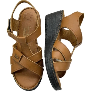 Rubin Leather  Tam Ortopedik  Deri Kadın Sandalet Deri Sandalet