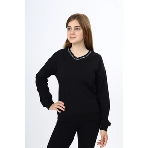 Kız Çocuk Okul Baskılı Sweatshirt
