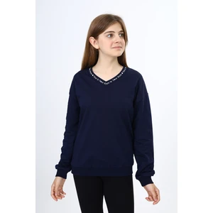 Kız Çocuk Okul Baskılı Sweatshirt