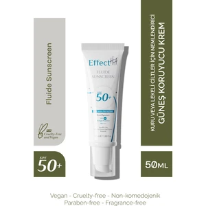 EffectHa Fluide Sunscreen Kuru veya Lekeli Ciltler İçin Nemlendirici Güneş Koruyucu Krem SPF50+ 50ml