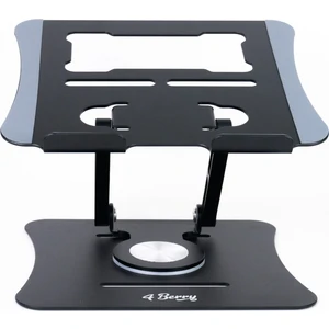 360 Derece Dönen Metal Laptop Standı Siyah