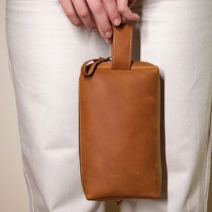 Design Craft Deri Unisex El Çantası - Slim Dopp Kit