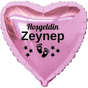 Ata Parti Dünyası Hoşgeldin Yazılı 18 Inç  Bebek Ayak Figürlü Folyo Balon