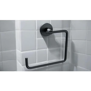 Nero Serisi Paslanmaz Duvara Monte Kare Havluluk Siyah