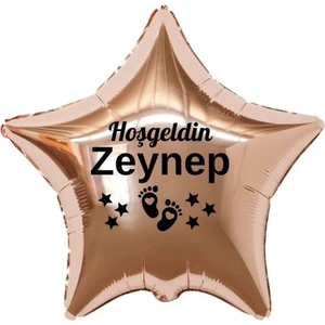 Ata Parti Dünyası Hoşgeldin Yazılı 18 Inç  Bebek Ayak Figürlü Folyo Balon