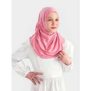 Pratik Pileli Çocuk  Hazır Türban - Pembe