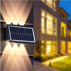Adm Store 30 Watt Solar Bahçe Duvar Aplik 6 Ledli Güneş Enerjili Merkür Aplik Bahçe Aydınlatma Dekoratif 30 Watt Solar