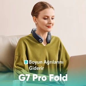 G7 Pro Fold TENS-EMS Akıllı Boyun Masaj Aleti/Robotu, Mobil APP, Isı Terapisi-Termoterapi