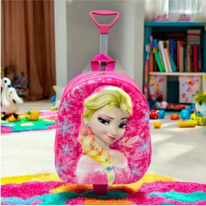 Çocuk Anaokulu Kreş Çekcekli Çanta 2 Bölmeli Suluklu Sırt Günlük Kullanım Baskılı Okul Öncesi Çanta