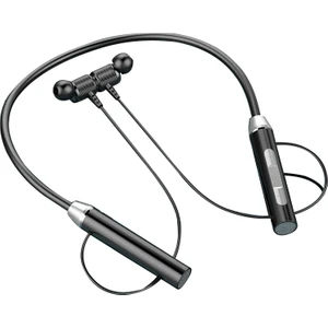 Kablosuz Boyun Askılı Kulaklıklar Manyetik Spor Bluetooth Boyun Bantlı Kulaklıklar - Siyah (Yurt Dışından)