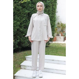 Gömlek Pantolon Ikili Takım 1057 - Taş