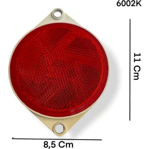 Kırmızı Vidalı Yuvarlak Plastik Reflektör Kedi Gözü Karavan/kamyonet/römork