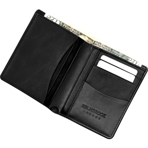 Helmbrook London Dayton Erkek Siyah Deri Ince Tasarım Çok Bölmeli  Rfid Korumalı Cüzdan