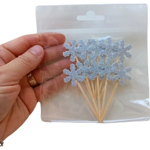 Ngüzel Party Kar Tanesi Gümüş Gri Simli Parti Kürdan 20'li