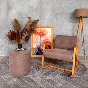 Nini Sallanan Ahşap Berjer | Koyu Kahve