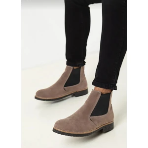 Erkek Kışlık Chelsea Bej Süet Bot