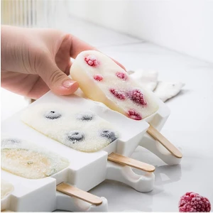 Dondurma Kalıbı -4'lü Büyük Boy Pratik Magnum Silikon Dondurma Kalıbı