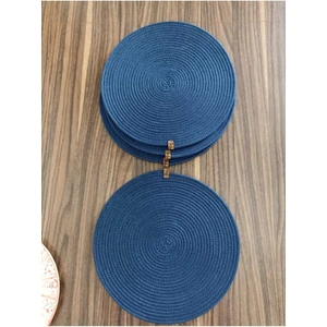 6 Adet 32  cm  Lacivert Supla / Amerikan Servis - Kahve Sunum