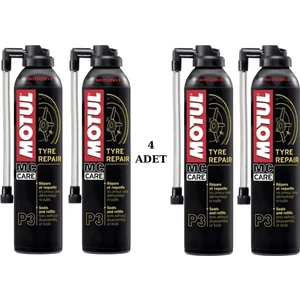P3 Tyre Repair Lastik Tamir Spreyi 300 ml (4 Adet)