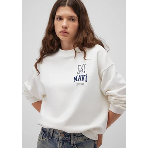 Logo Baskılı Beyaz Sweatshirt 1S10148-70069