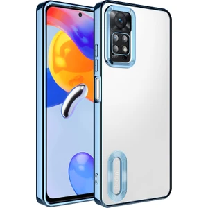 Cepte Aksesuar Xiaomi Redmi Note 11 Pro 5g Kılıf Kamera Korumalı Logo Gösteren Omega Kapak - Sierra Mavi