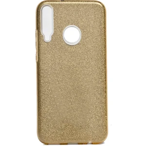 Cepte Aksesuar Huawei P40 Lite E Kılıf Zore Shining Silikon-Gold