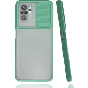 Cepte Aksesuar Xiaomi Redmi Note 10S Kılıf Lensi Kapak - Koyu Yeşil