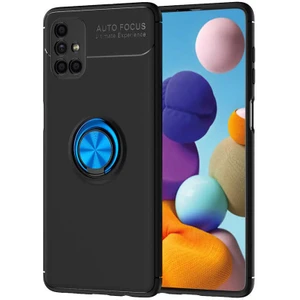 Cepte Aksesuar Samsung Galaxy M51 Kılıf Ravel Silikon Kapak - Siyah - Mavi